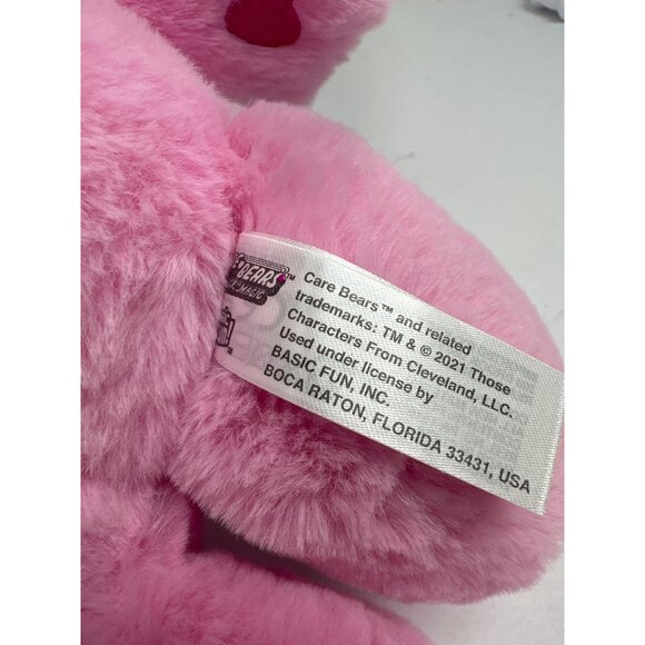 Care Bears Cheer Bear 12 Inch Pink Plush Stuffed Animal Rainbow Heart Belly - Picture 3 of 5